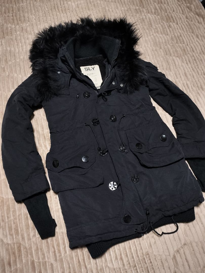 SLY ミリタリーコート N3B モッズコート　ミリタリージャケット　ブラック