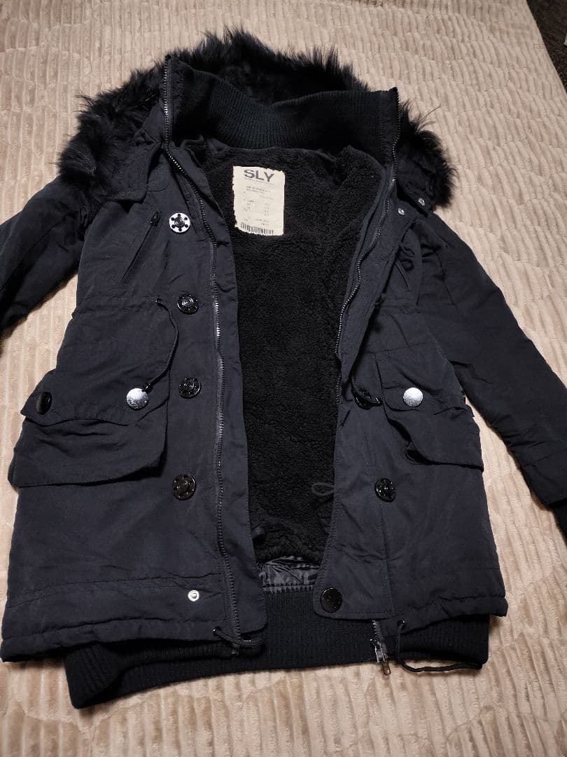 SLY ミリタリーコート N3B モッズコート　ミリタリージャケット　ブラック