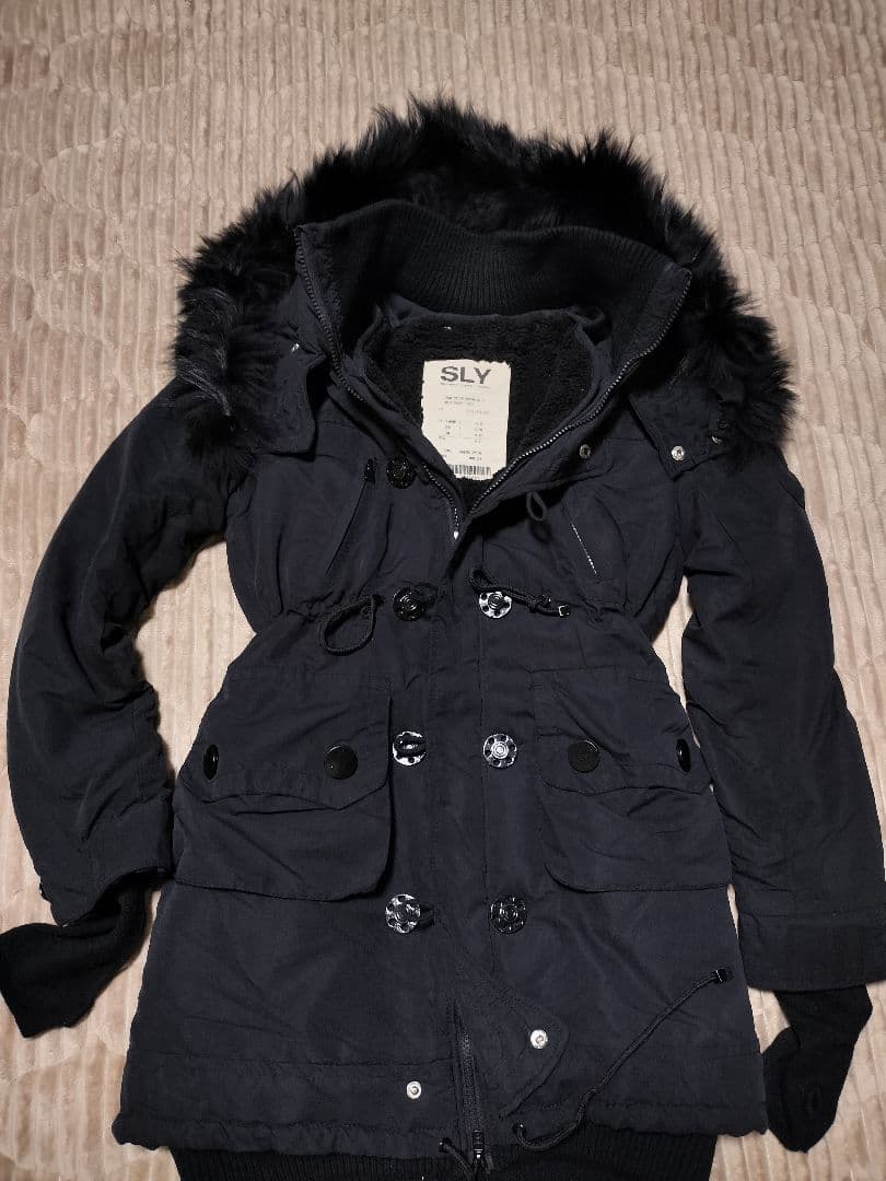 SLY ミリタリーコート N3B モッズコート　ミリタリージャケット　ブラック