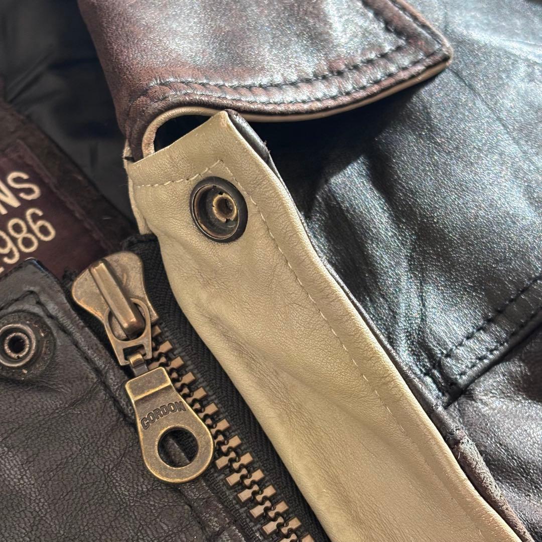 90s ヴィンテージ レザージャケット スタジャン BLACK L ストリート