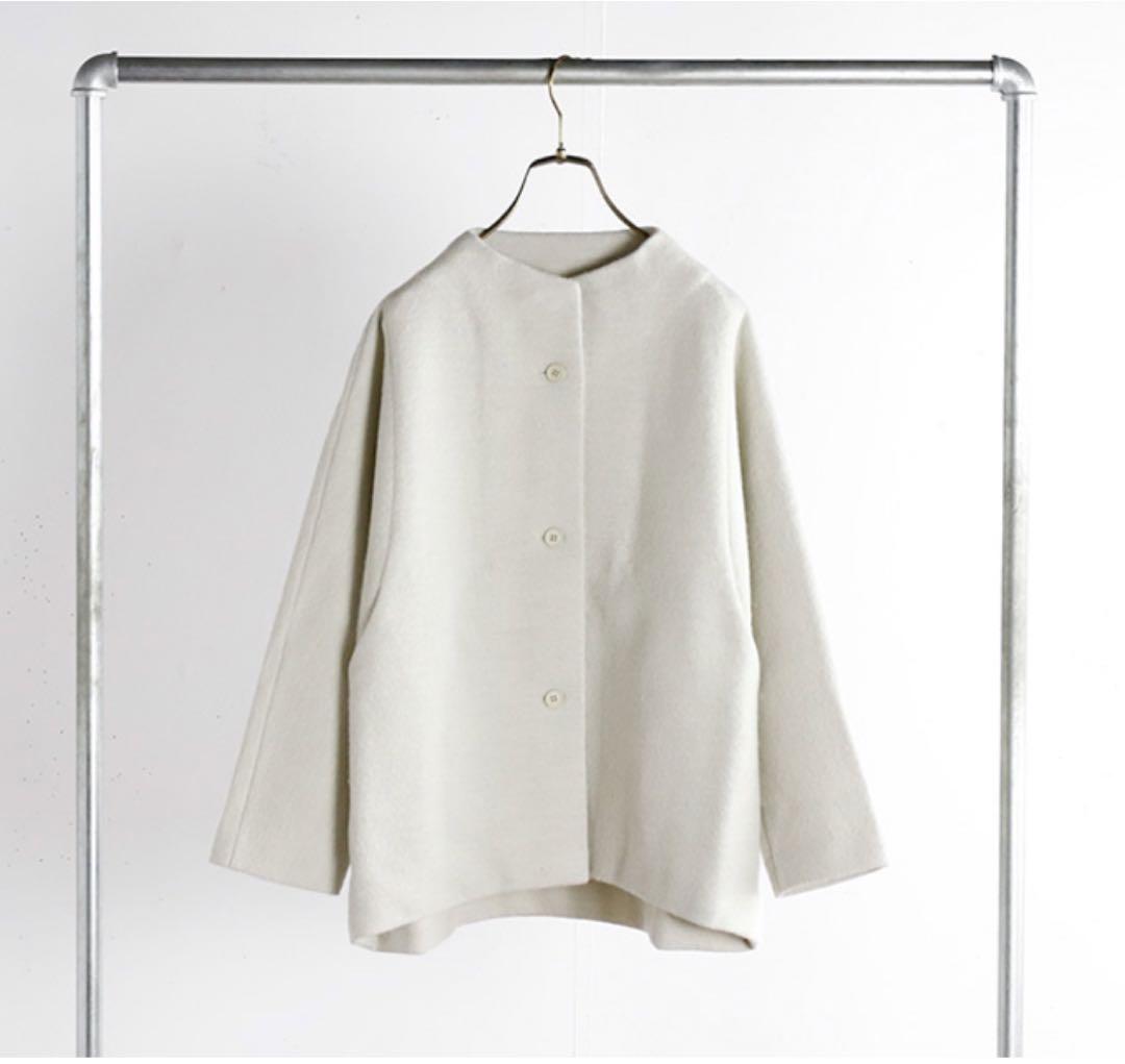 evam eva エヴァム　エヴァ　プレスウール　ショートコート