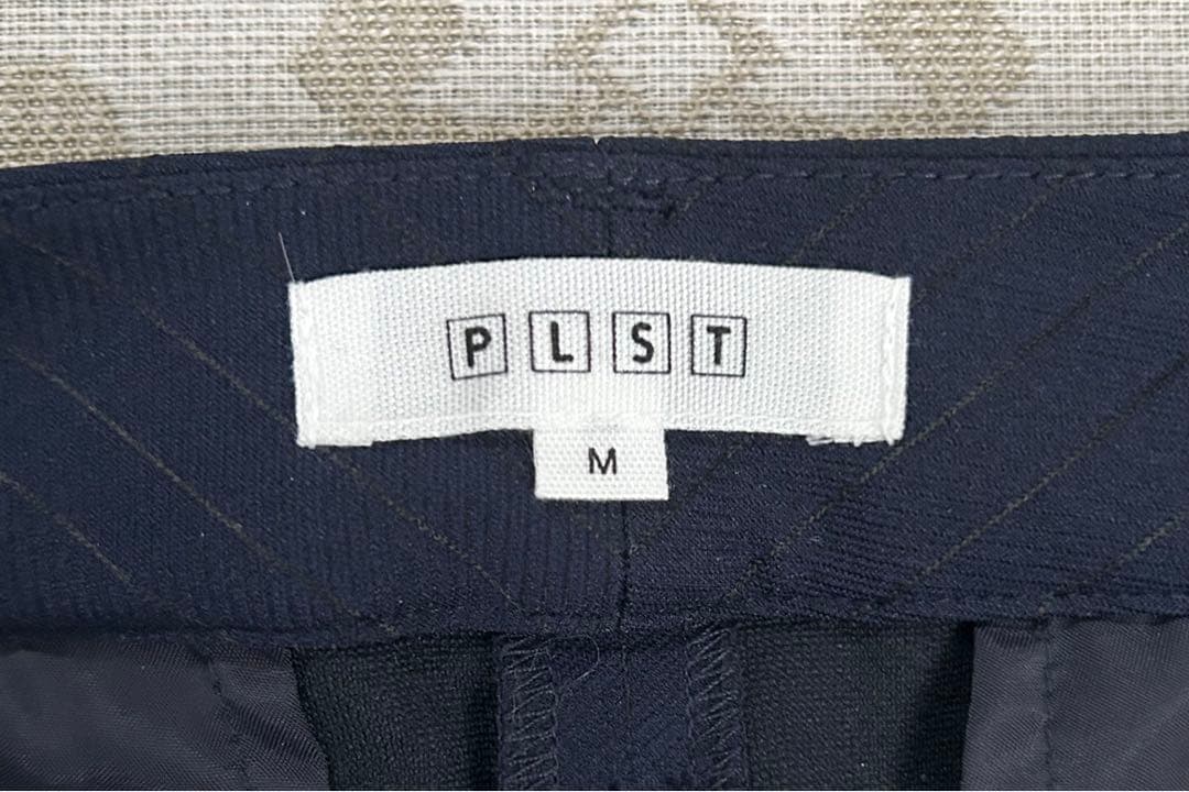 極美品 PLST プラステ セットアップ パンツ スーツ ノーカラー 洗える