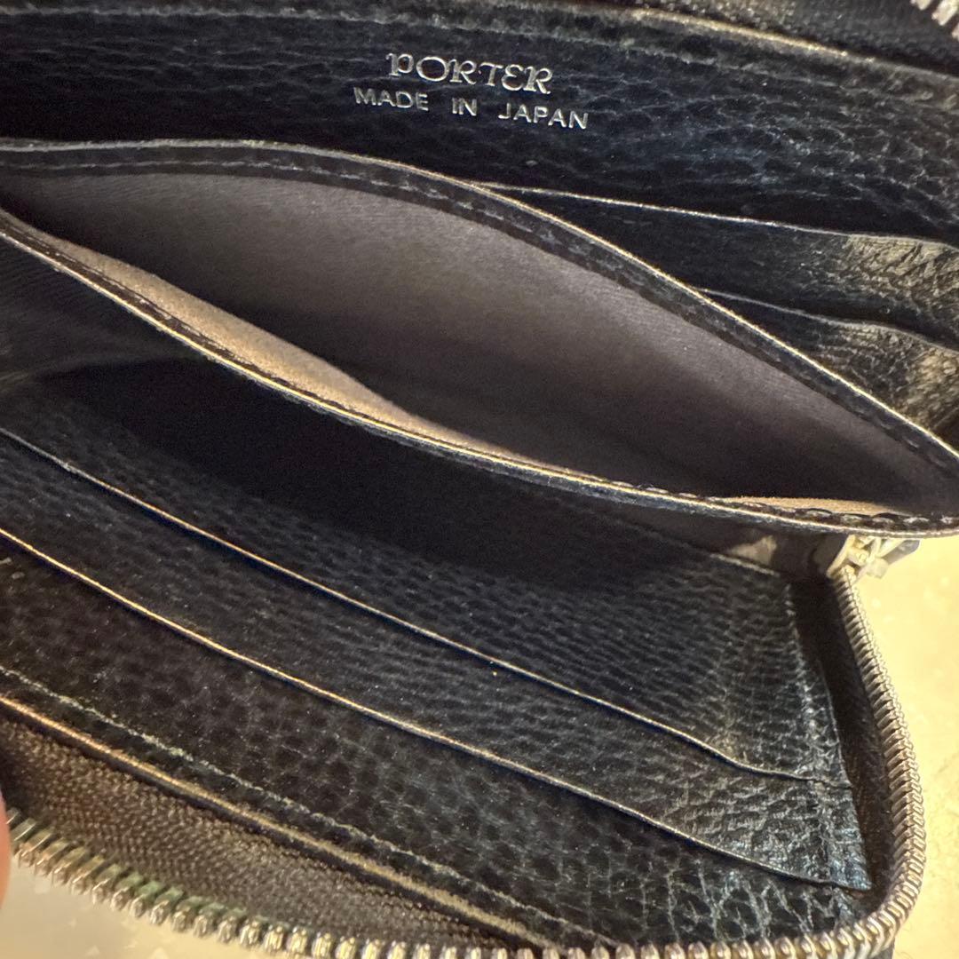 PORTER ネイビー レザー ケース
