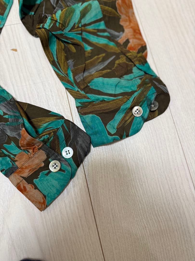 ISSEI MIYAKE花柄シャツ　レーヨン100% M