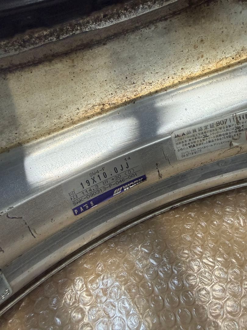 work シュバート sc4 19インチ 9j 10j ホイールセット