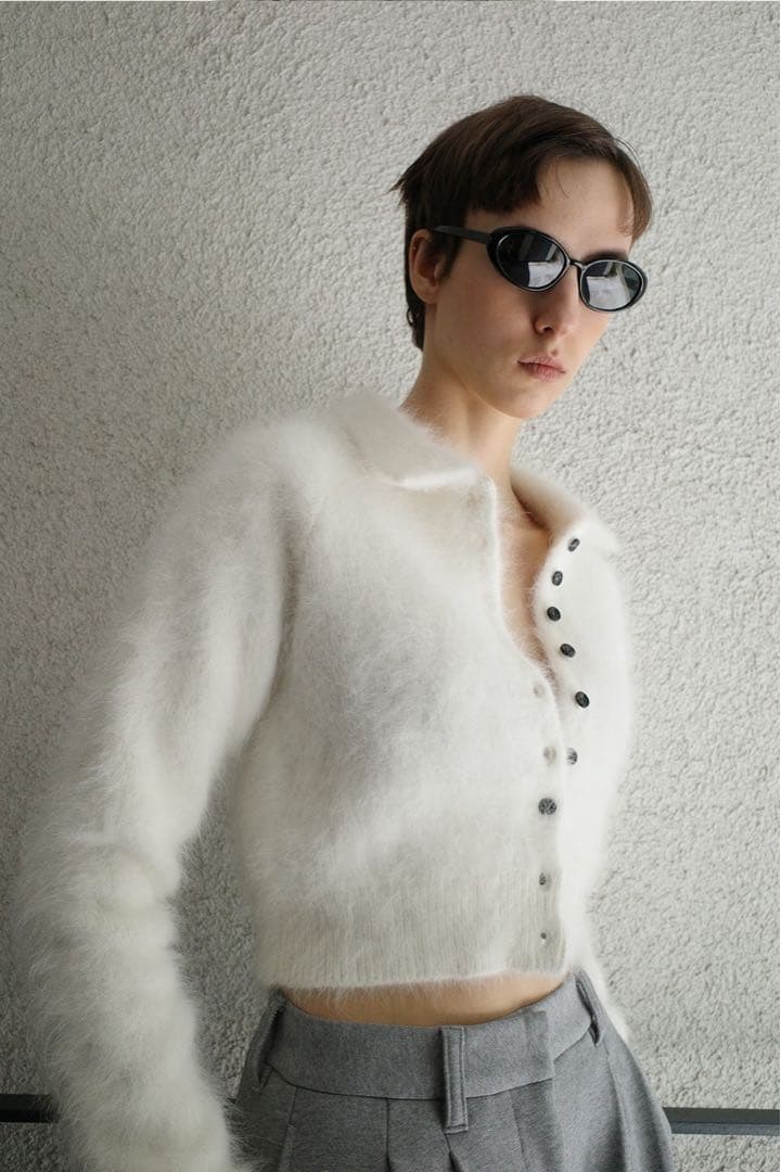 クラネ　アンゴラニット　ANGORA SHORT KNIT CARDIGAN
