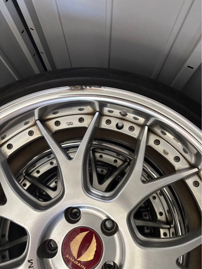 v*イ様 エイムゲイン　20インチ ホイールセット スペーサーロックナット付き