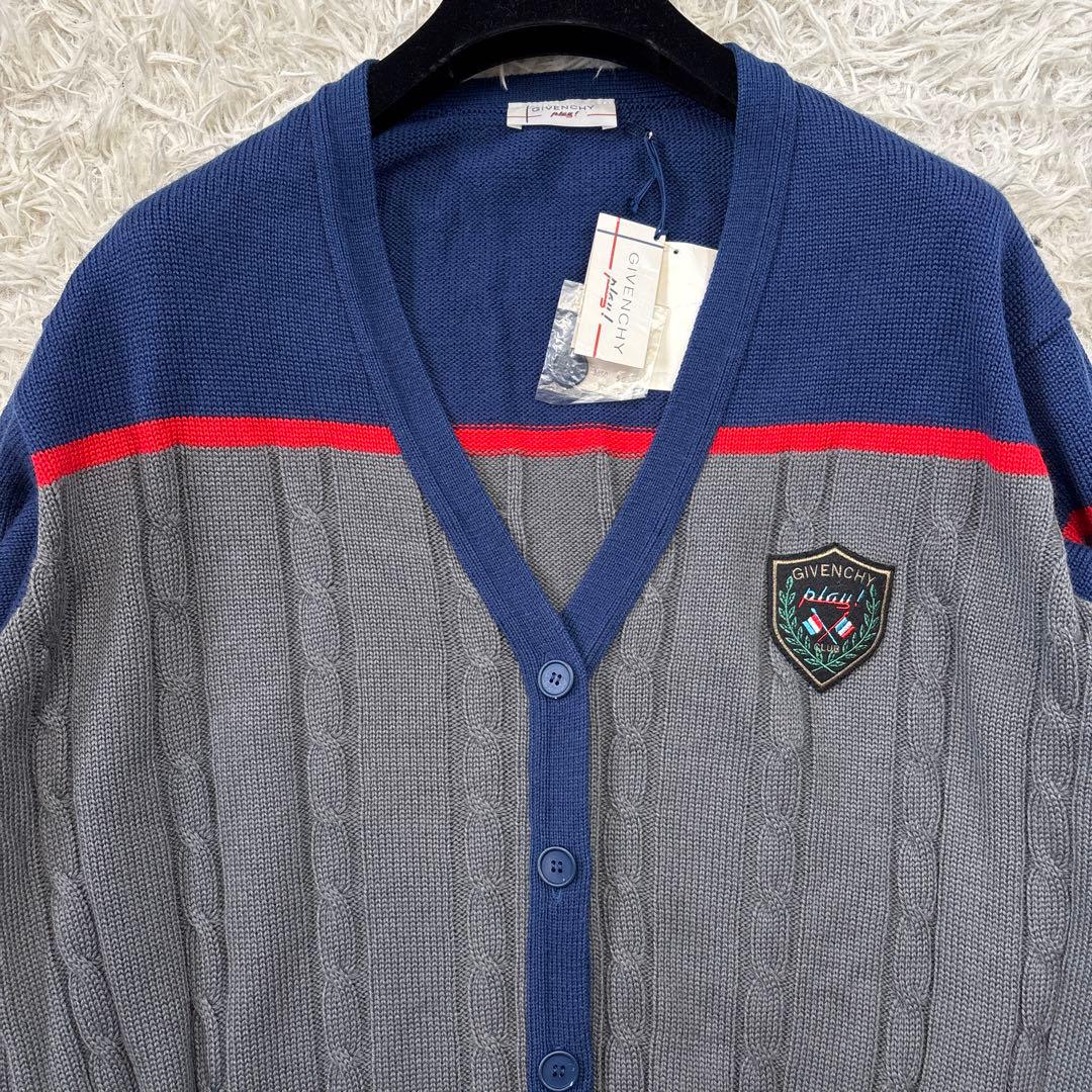 タグ付き☆希少【ジバンシー　プレイ】ロゴ刺繍ワッペン　ウール　バイカラー　L