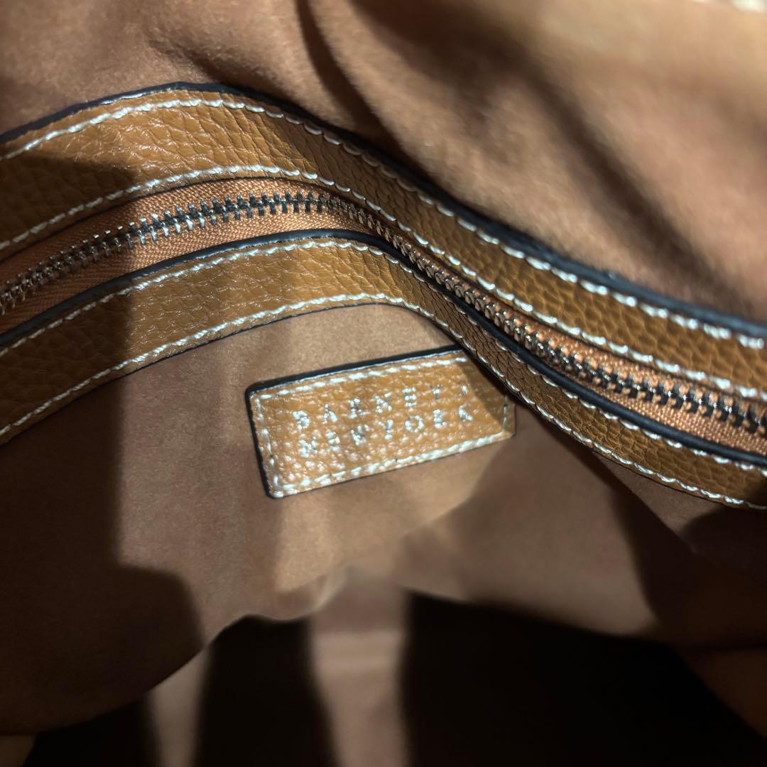 バーニーズニューヨーク トートバッグ レザー ブラウン