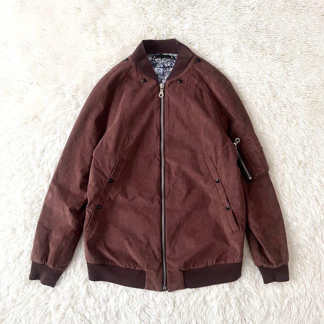 Paul Smith フェイクスエード ブルゾン L 裏地花柄