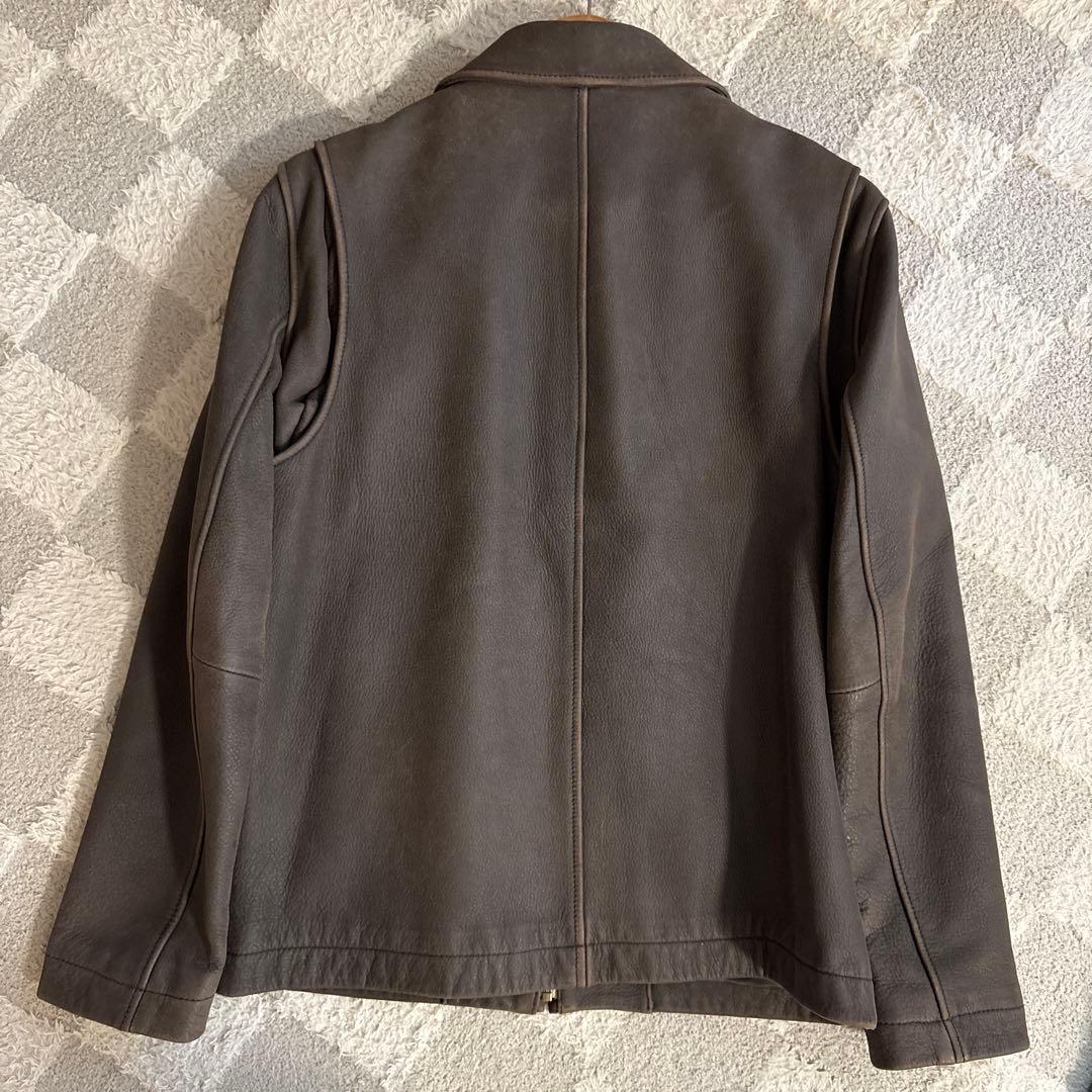 eddie bauer トラッカーレザージャケット　ブラウン