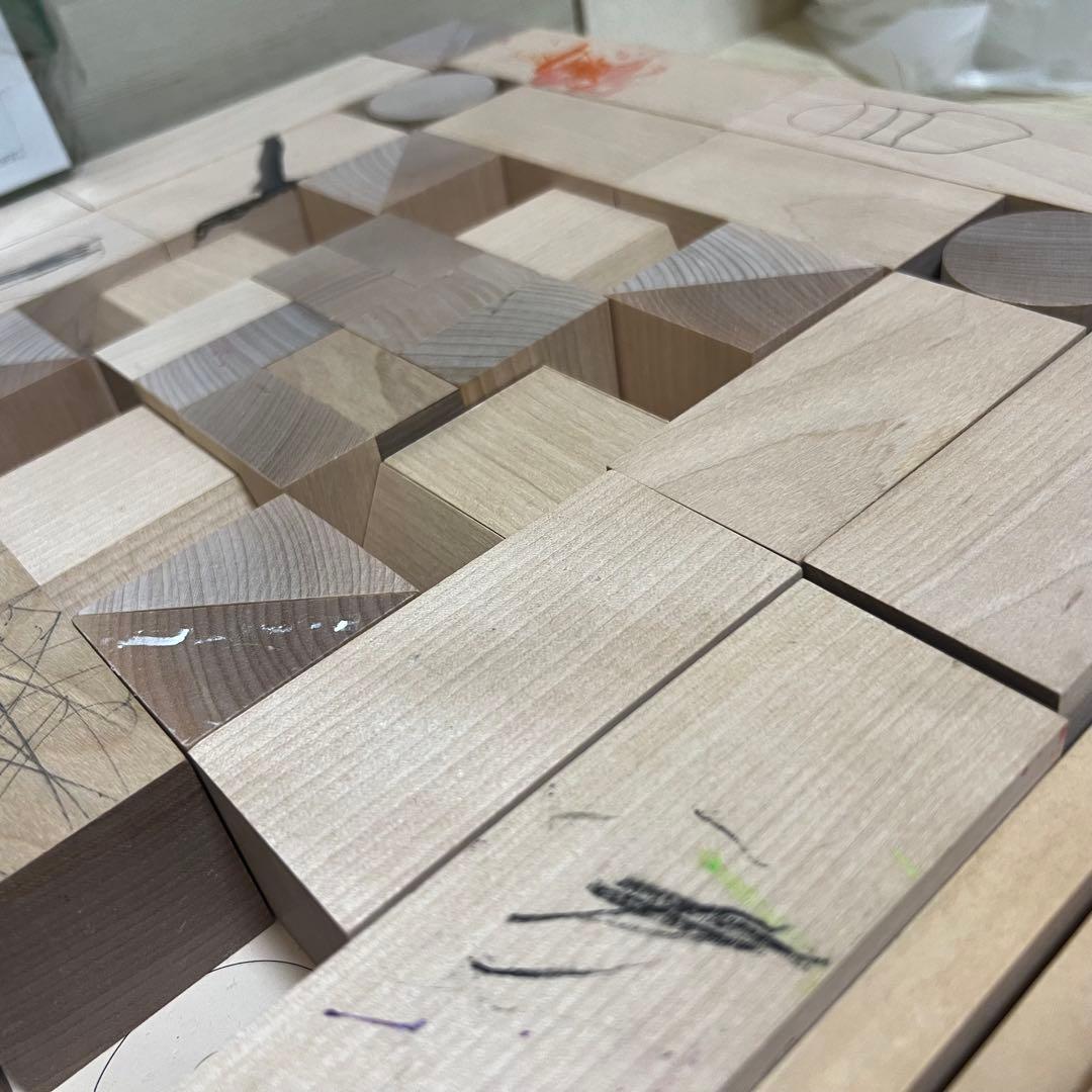 童具館 積み木のいろは45 WAKU-BLOCK45 4箱セット&カーペット