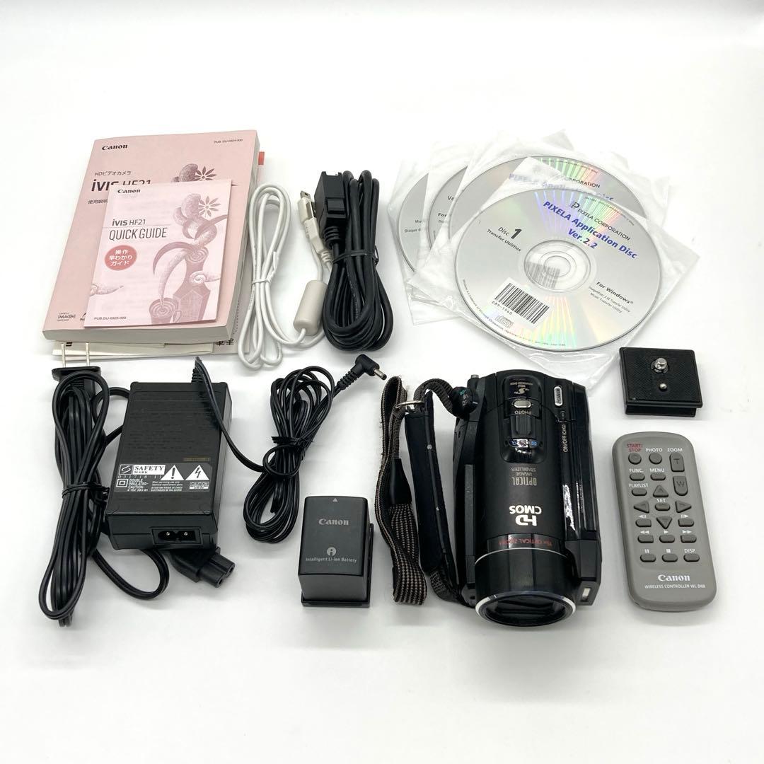 Canon キヤノン IVIS HF21 ビデオカメラ 動作確認済　付属品多数