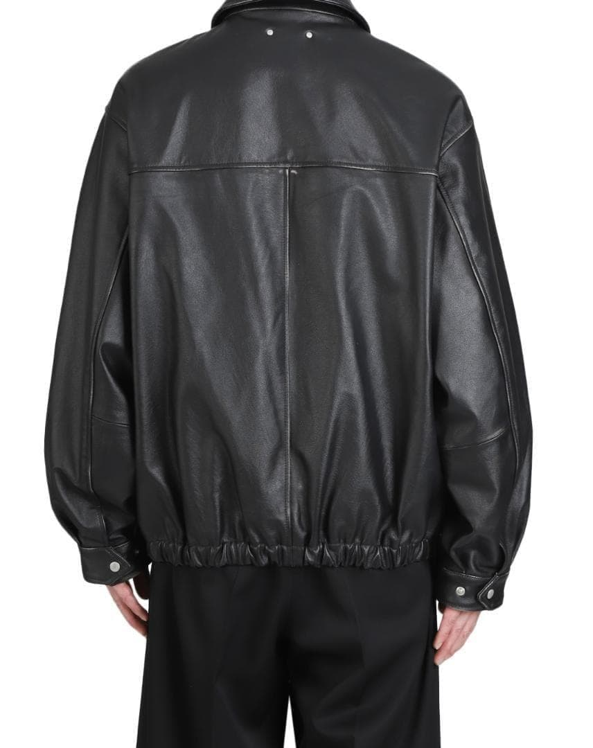 ジャケット・アウター ssstein COW LEATHER VINTAGE ZIP JACKET S