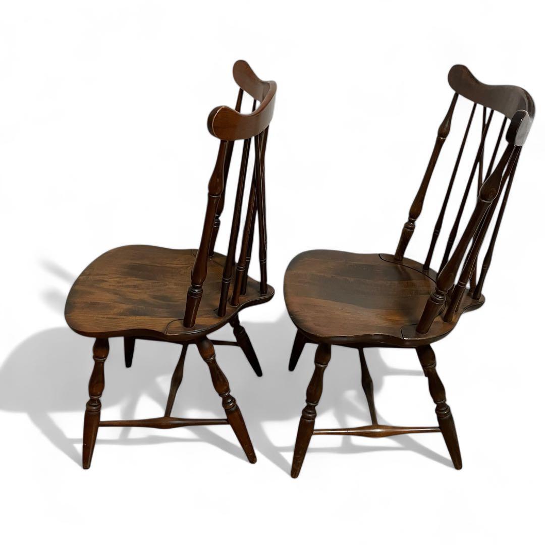 【希少・オールドキツツキ】　飛騨産業　ウィンザーチェア　ヴィンテージ　２脚セット