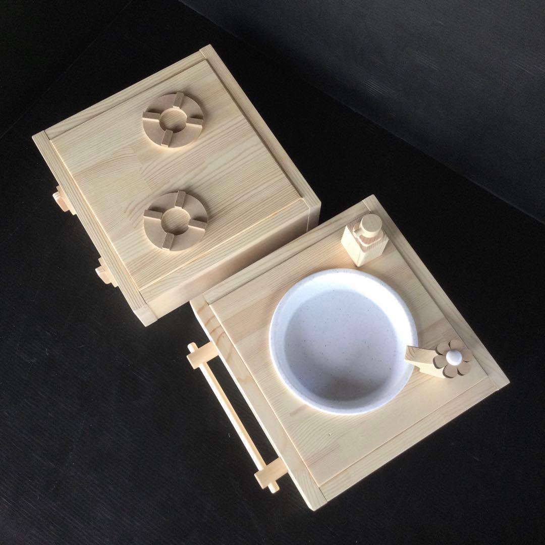 蛇口が選べる　ままごと キッチン 木製 セット (新品）