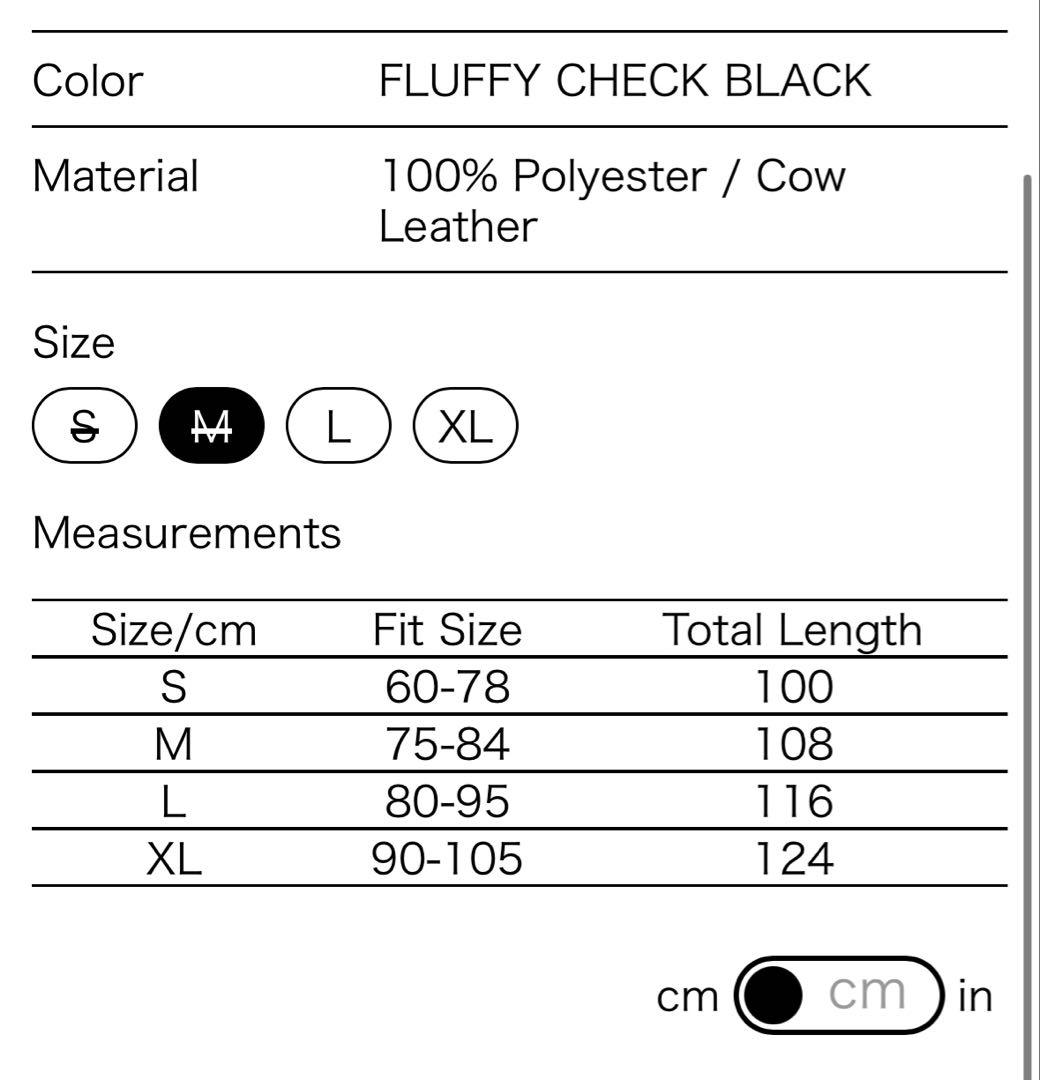 オンライン公式完売品　afb ファーベルト 黒 Mサイズ