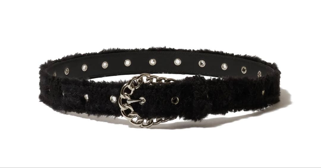 オンライン公式完売品　afb ファーベルト 黒 Mサイズ