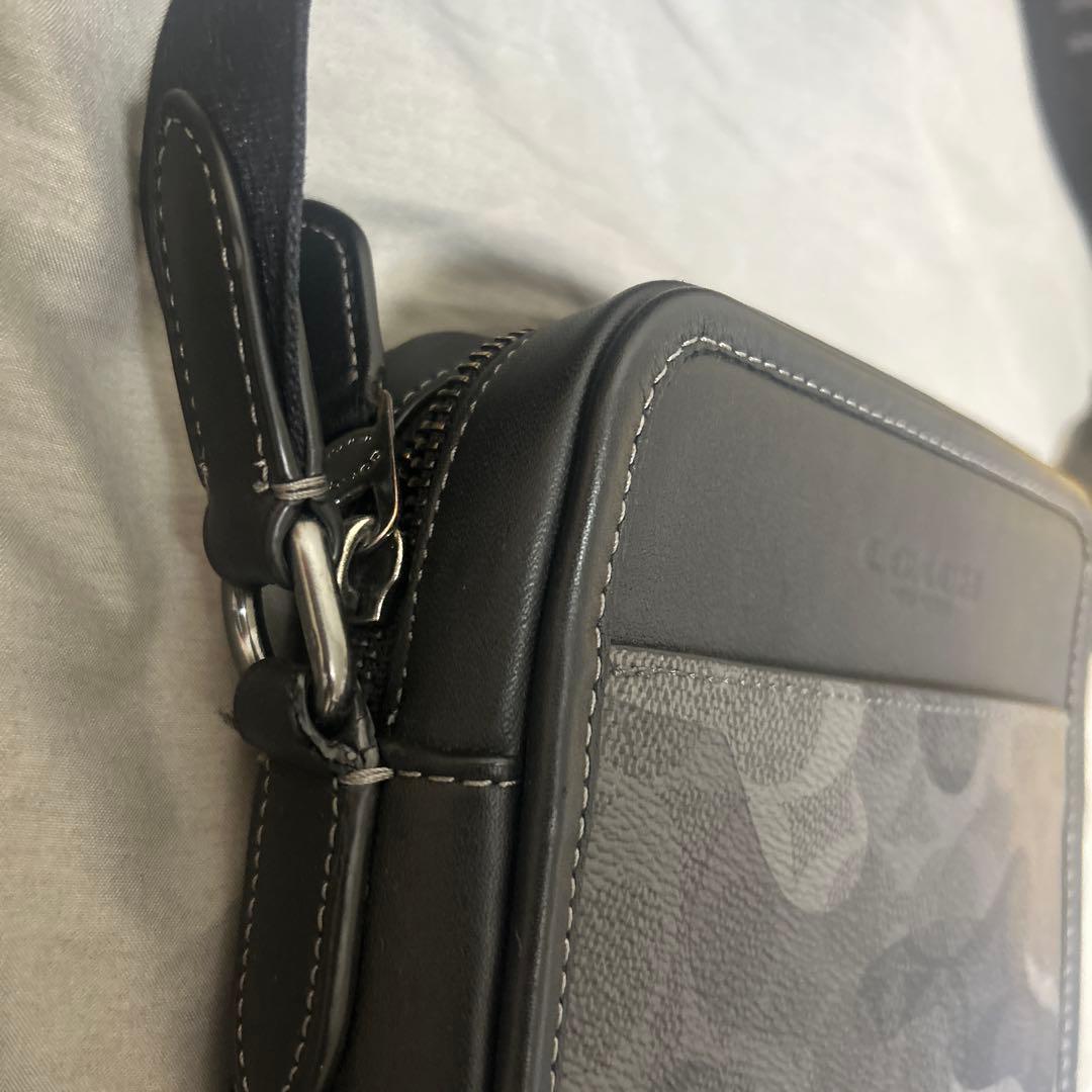 COACH 迷彩柄 ショルダーバッグ グレー