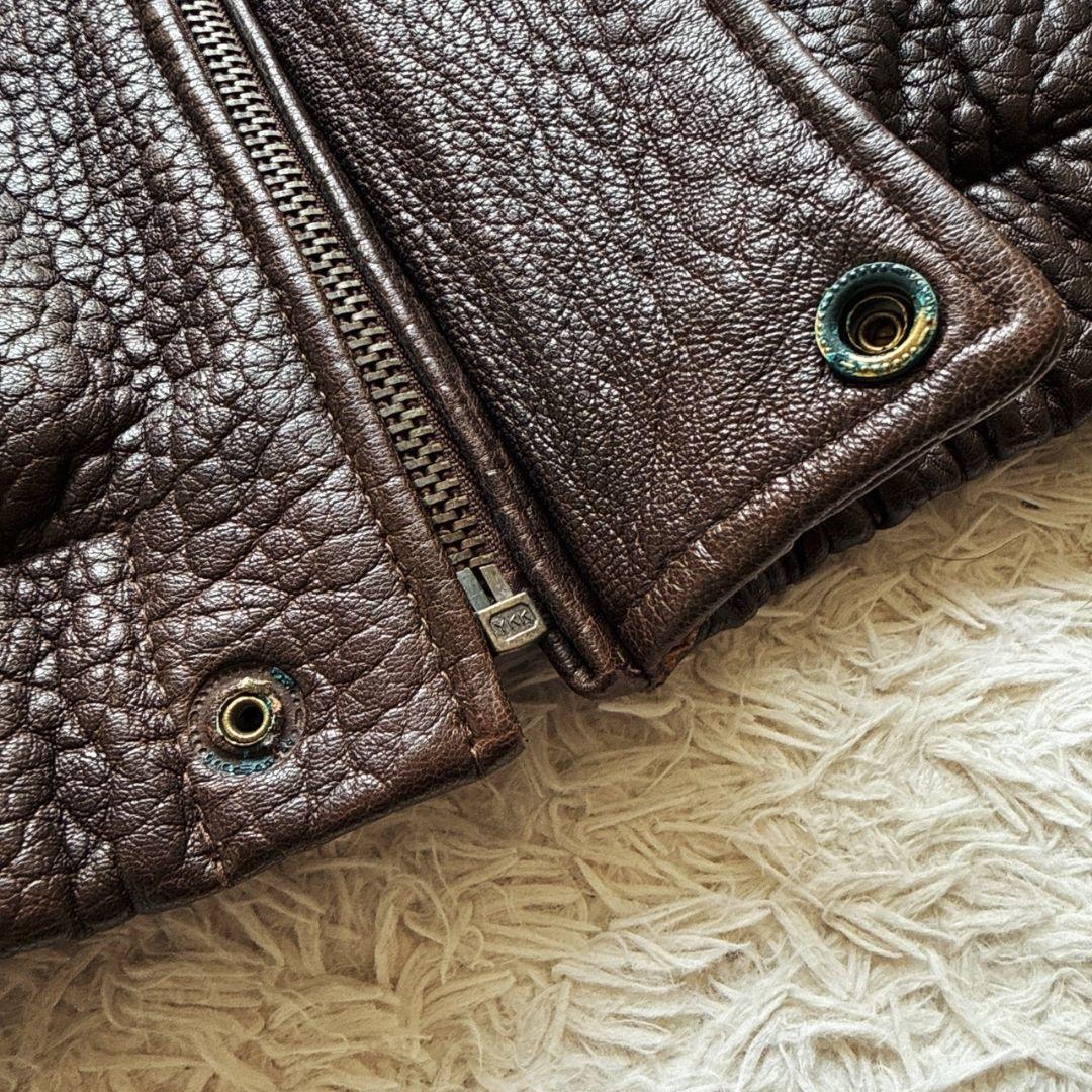 KADOYA MACEES 羊革 肉厚 短丈 レザーブルゾン ボンバージャケット