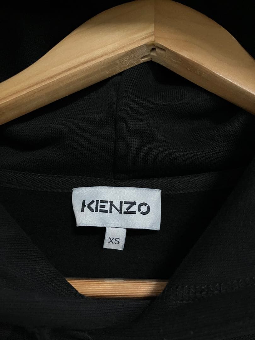 KENZOケンゾーのプルオーバーフーディパーカー　XSサイズ　送料無料　黒