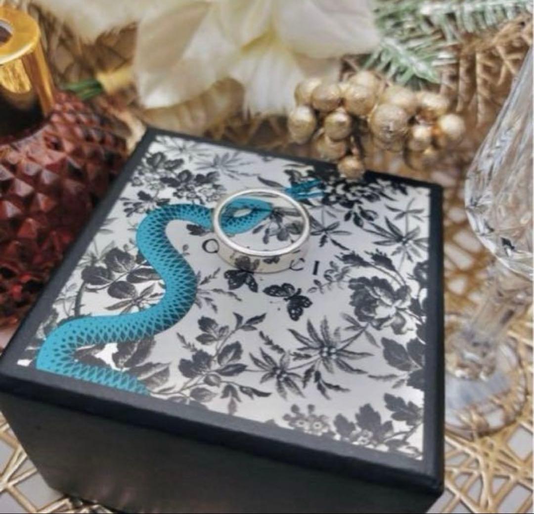 【新品仕上げ】GUCCI ダイアゴナル　インターロッキング　Gリング　18号