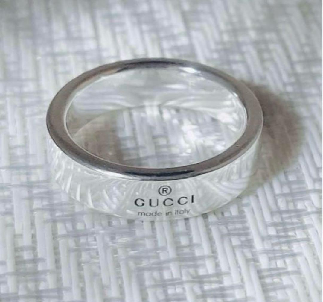 【新品仕上げ】GUCCI ダイアゴナル　インターロッキング　Gリング　18号