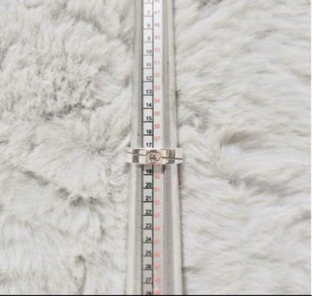 【新品仕上げ】GUCCI ダイアゴナル　インターロッキング　Gリング　18号