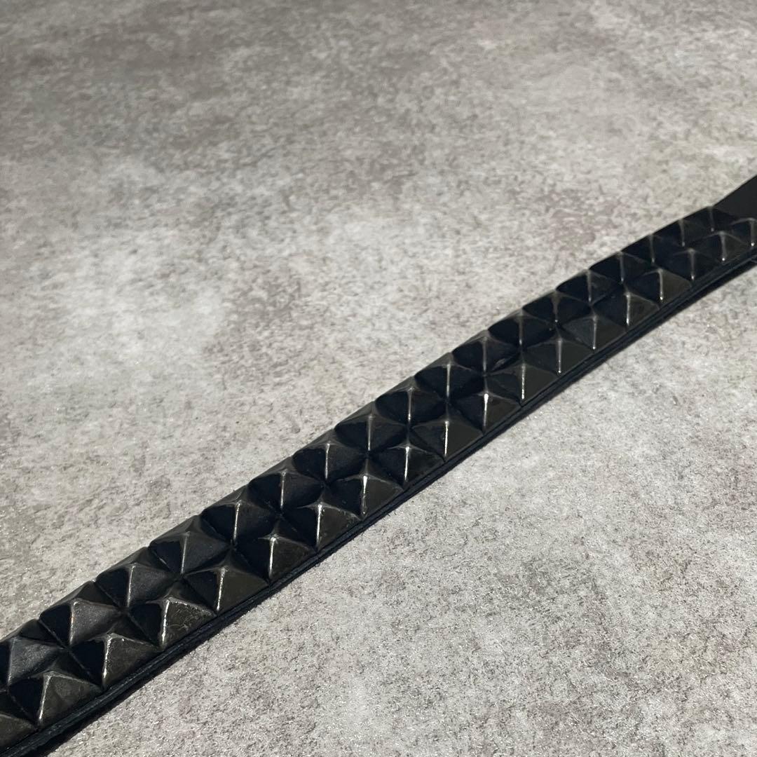 小物 00s made in usa black studs belt