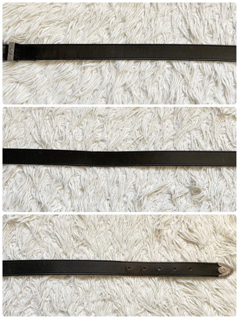 【希少】 Whitehouse cox ウエスタンベルト　B.2259 黒　銀