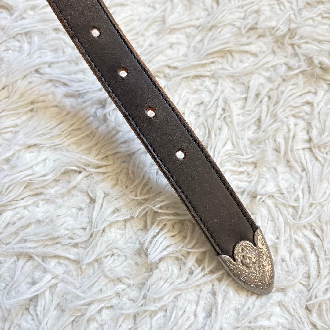 【希少】 Whitehouse cox ウエスタンベルト　B.2259 黒　銀