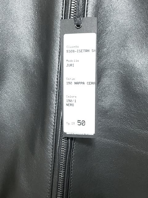 新品訳有 EMMETI JURI シングルライダースジャケット 50 ブラック