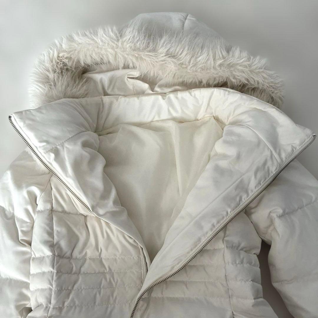 美品✨リゼクシー フード付ダウンコート ホワイト M ファー ベルト
