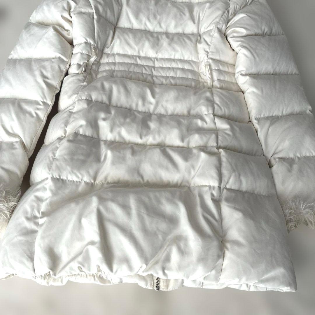 美品✨リゼクシー フード付ダウンコート ホワイト M ファー ベルト