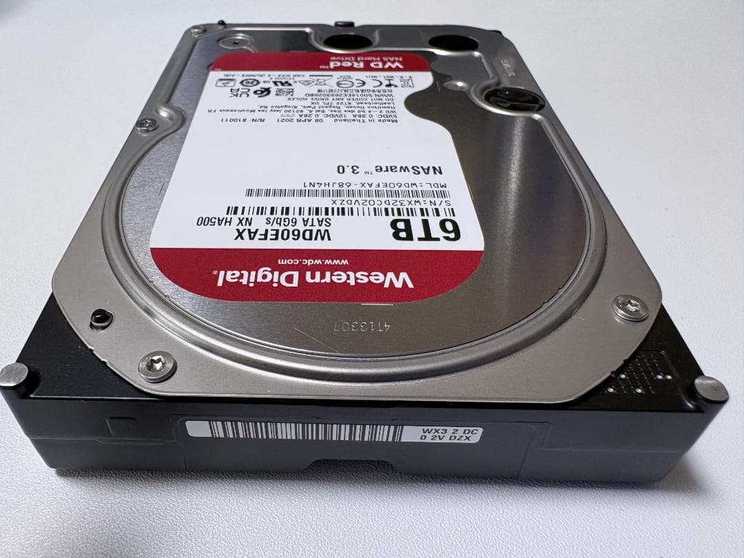 WD Red 6TB HDD WD60EFAX NAS用
