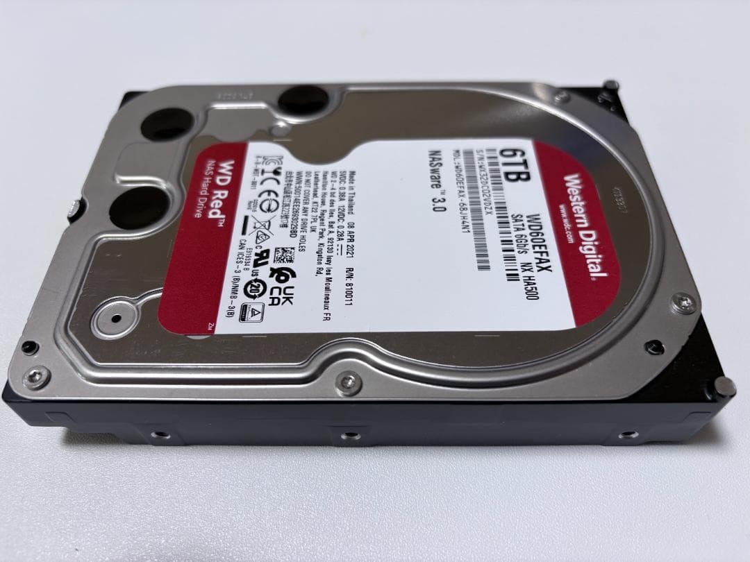 WD Red 6TB HDD WD60EFAX NAS用
