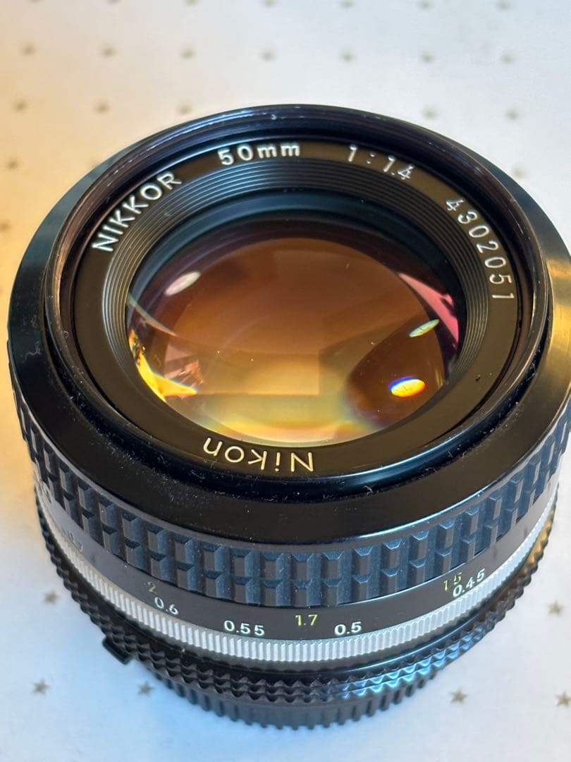 ★NIKKOR 50mm f/1.4 レンズ フード PLフィルター付き