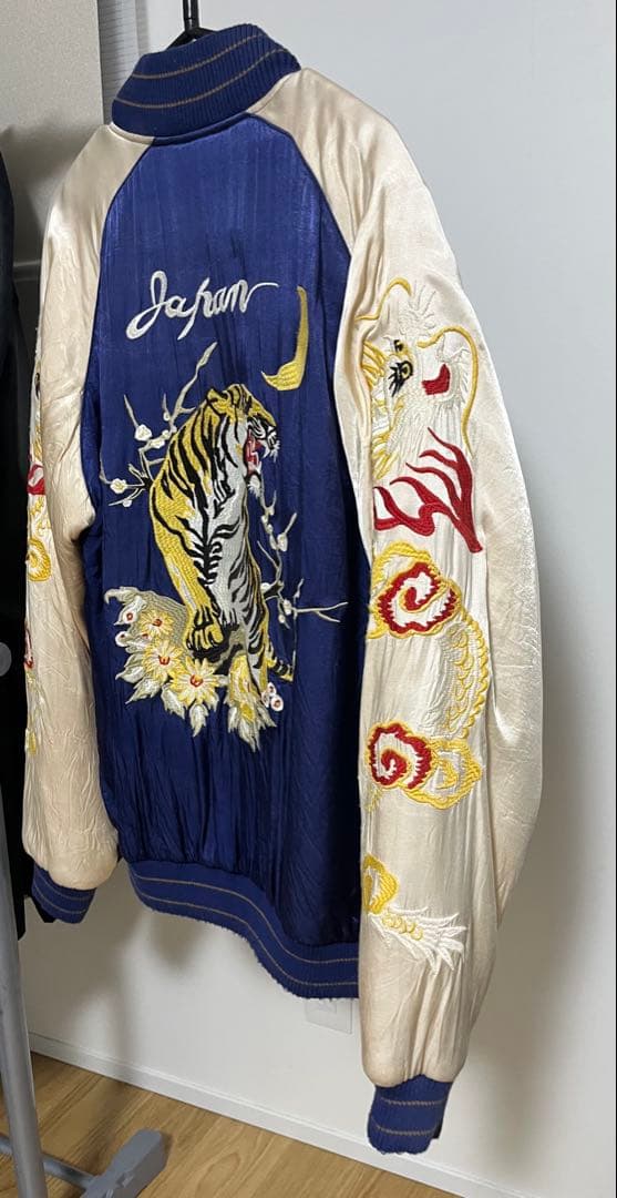 HOUSTON スカジャン 虎 龍 鷹 刺繍