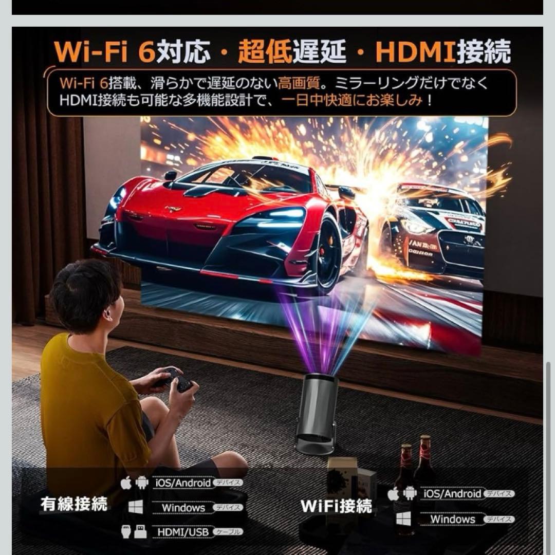 Android TV 12.0 プロジェクター 18000ルーメン 4Kサポート