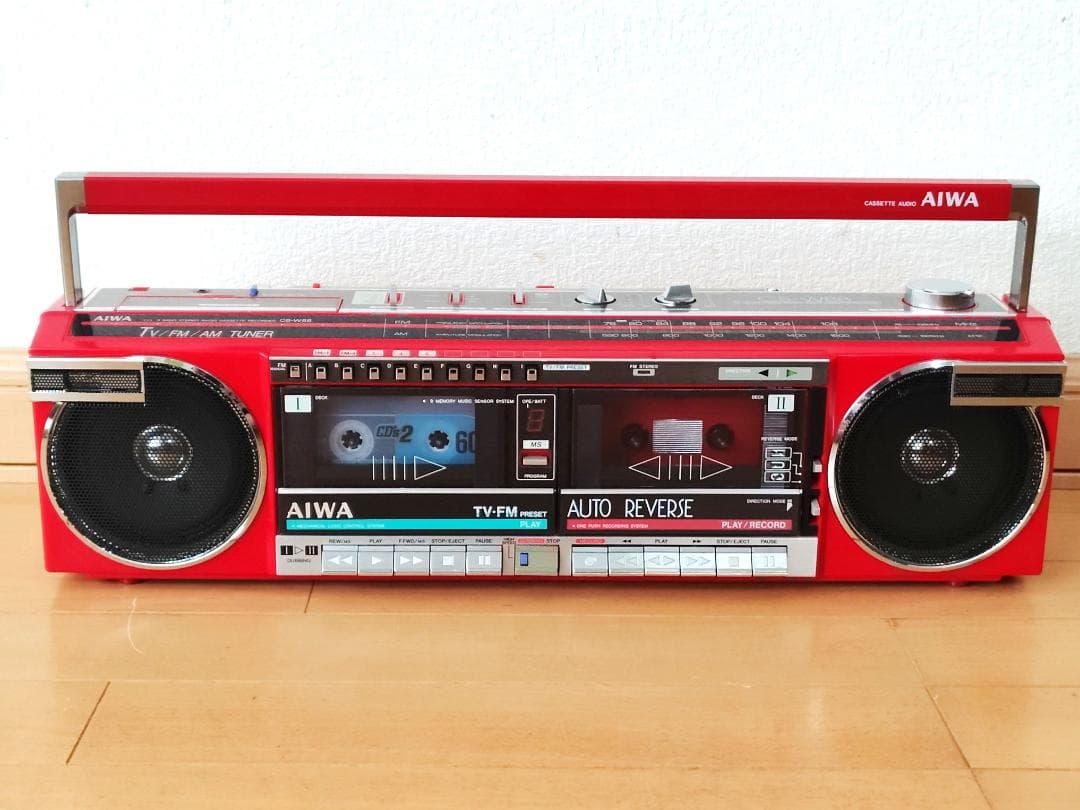 【ジャンク】 AIWA ラジカセ CS-W88 アイワ 外装良好