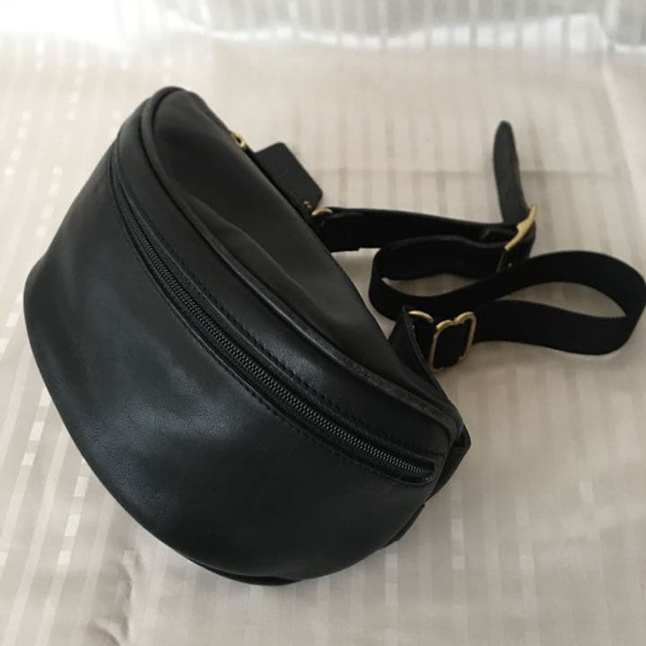 オールドコーチ ウエストバッグ / ショルダーバッグ 黒 レザー