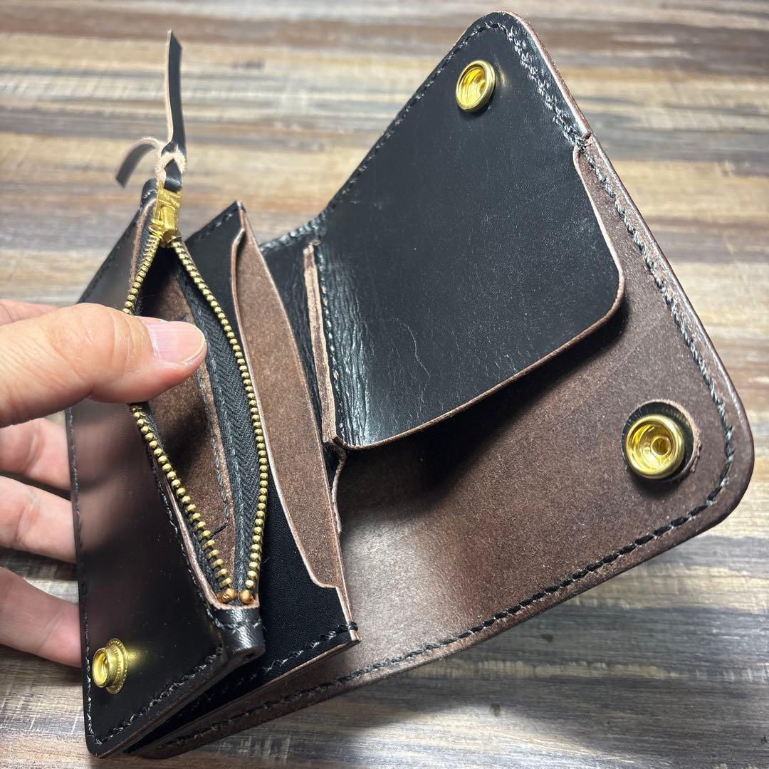 【花鈴】ミドルトラッカーウォレット (茶芯)