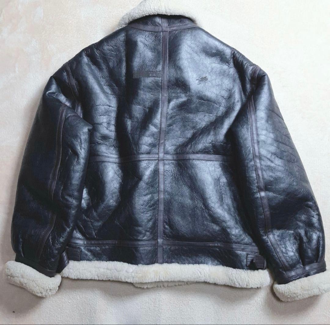 あ*あ様 B-3 ムートン本革 フライトジャケット ヴィンテージ 古着 90s