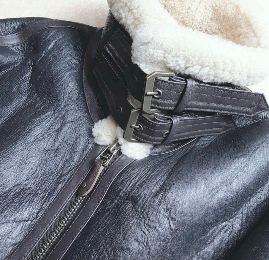 あ*あ様 B-3 ムートン本革 フライトジャケット ヴィンテージ 古着 90s