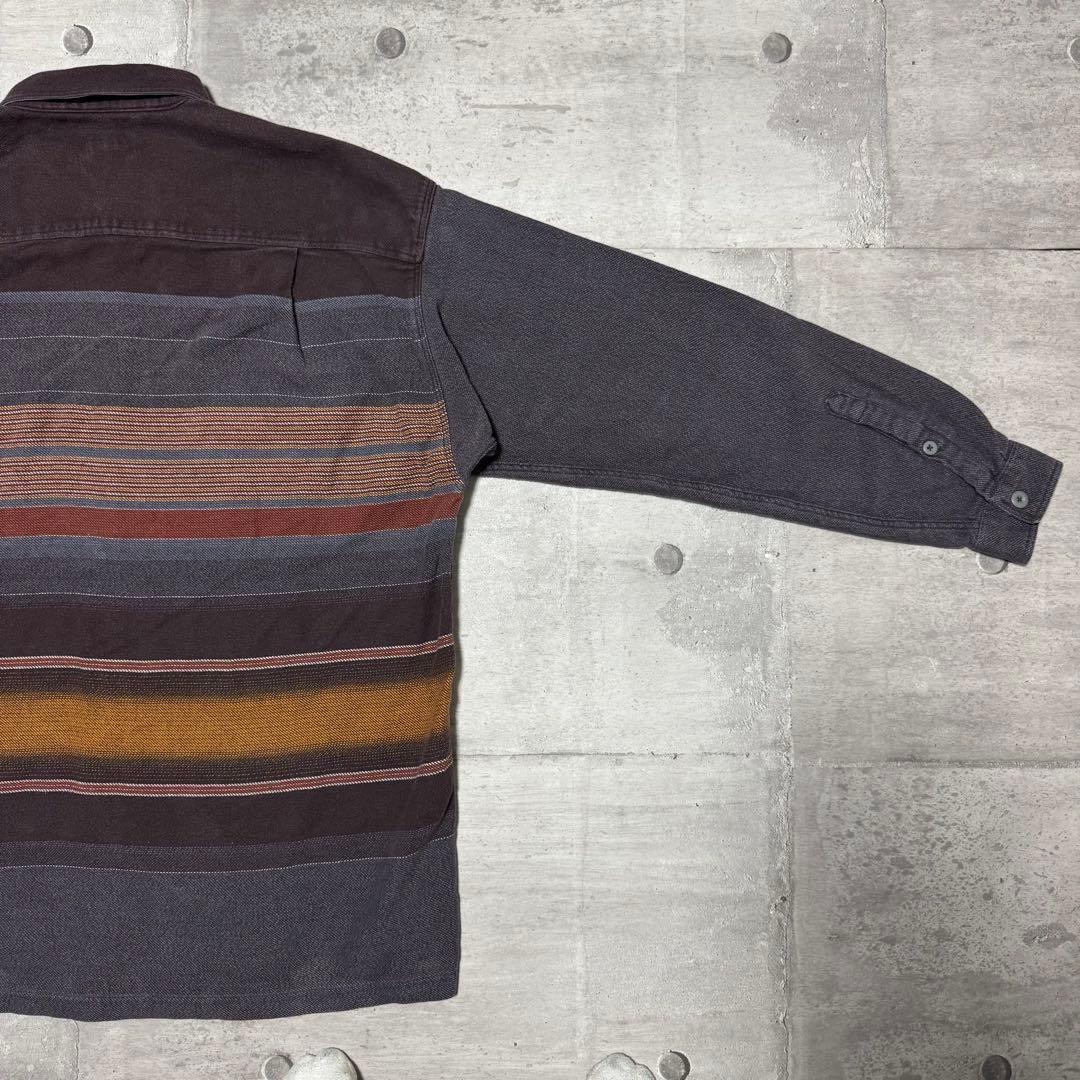 patagonia 02年 ポルトガル製 ? ヘビーフランネルシャツ ブラウン