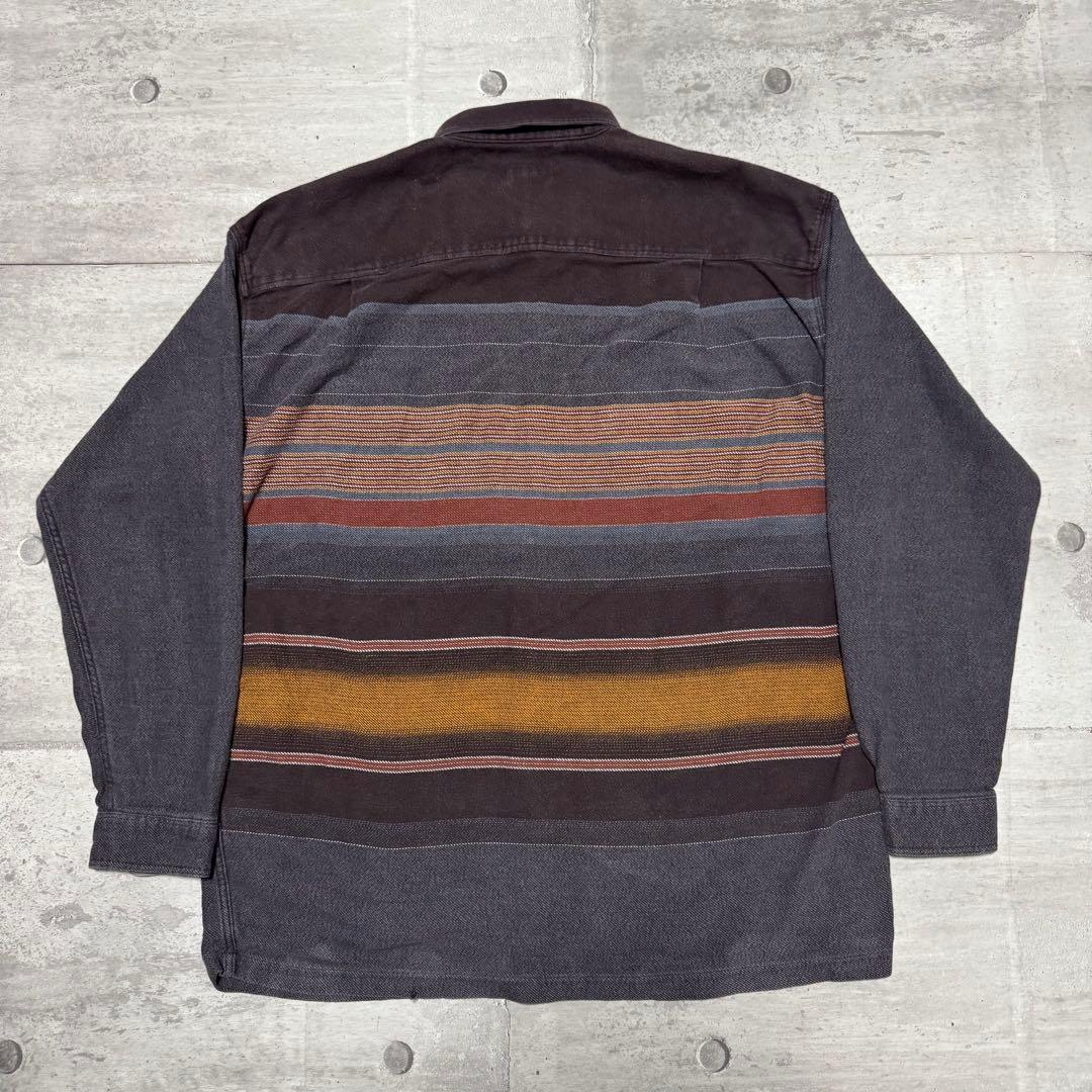 patagonia 02年 ポルトガル製 ? ヘビーフランネルシャツ ブラウン
