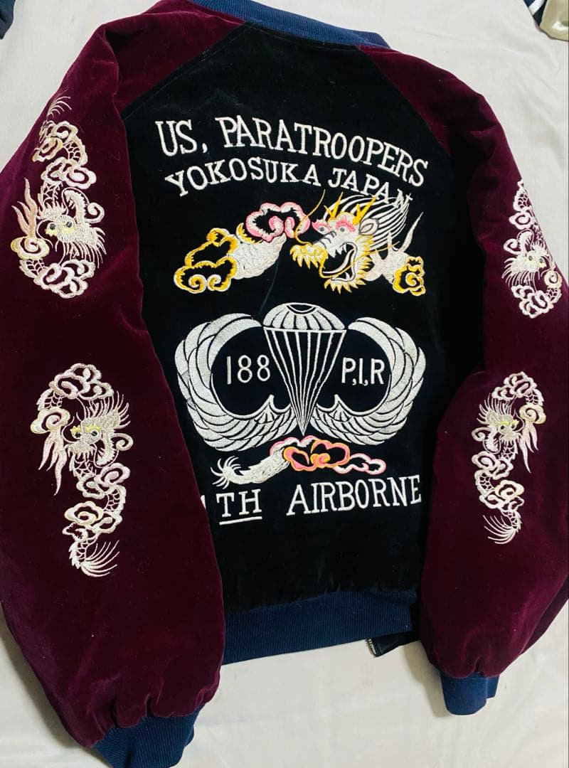 TEN CARAT US 美品 別珍 日本 スカジャン 龍限定 unisex 珍