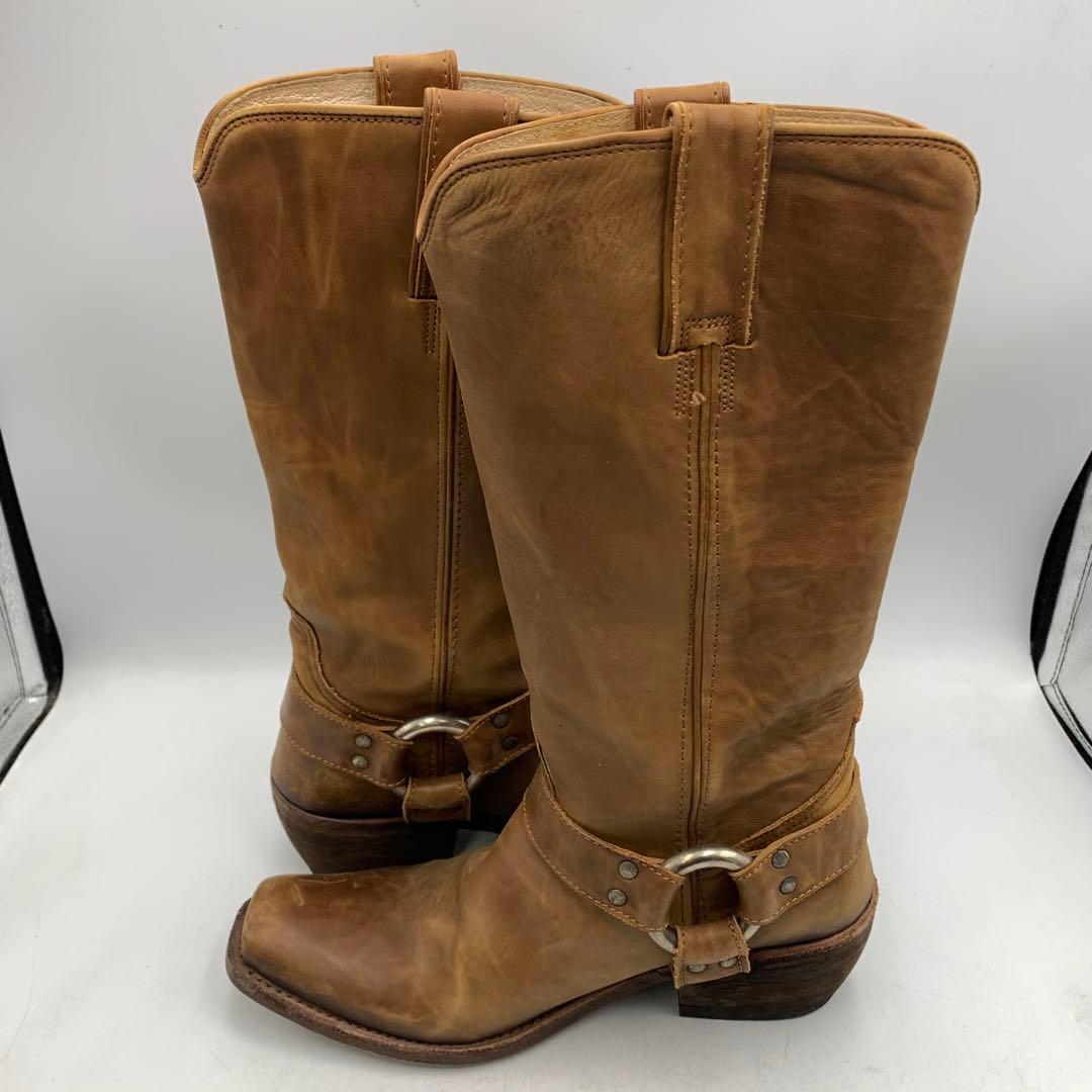 XB124 プラダ ウエスタンブーツ 37.5 約23.5cm ブラウン