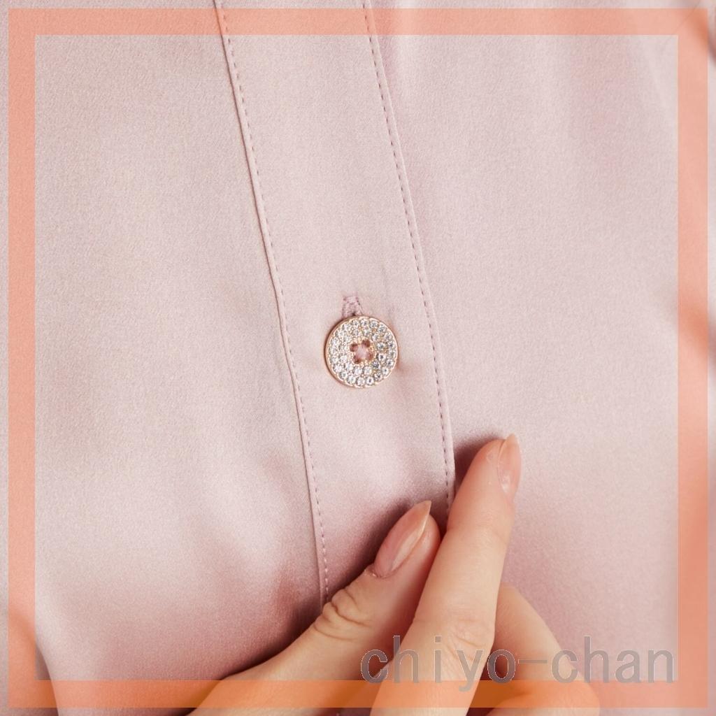 シルク１００％ ブリリアント パジャマワンピース　ピンクゴールド　フリー