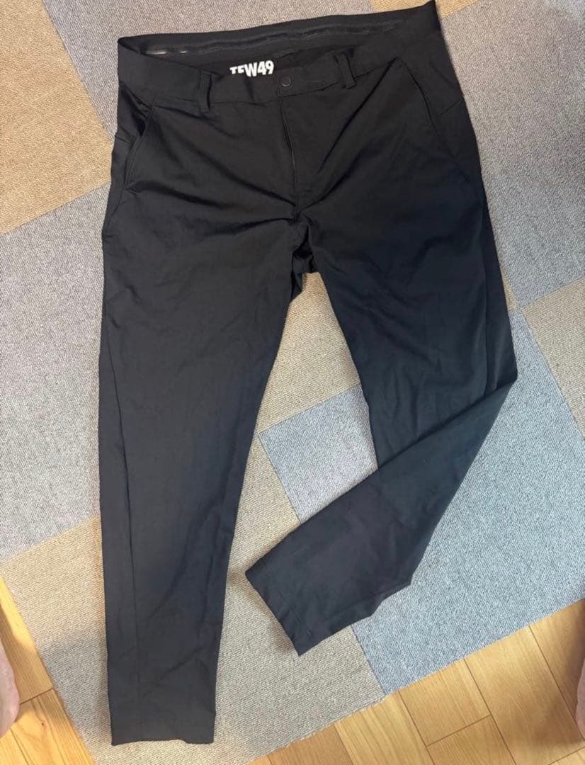 TFW49 ブラック スリムフィットパンツ　ゴルフパンツ